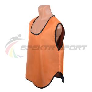 Купить Манишка футбольная односторонняя Spektr Sport оранжевая, р.36-40 в Боровске 